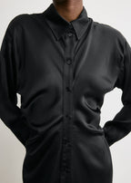 Slouch shirtdress black