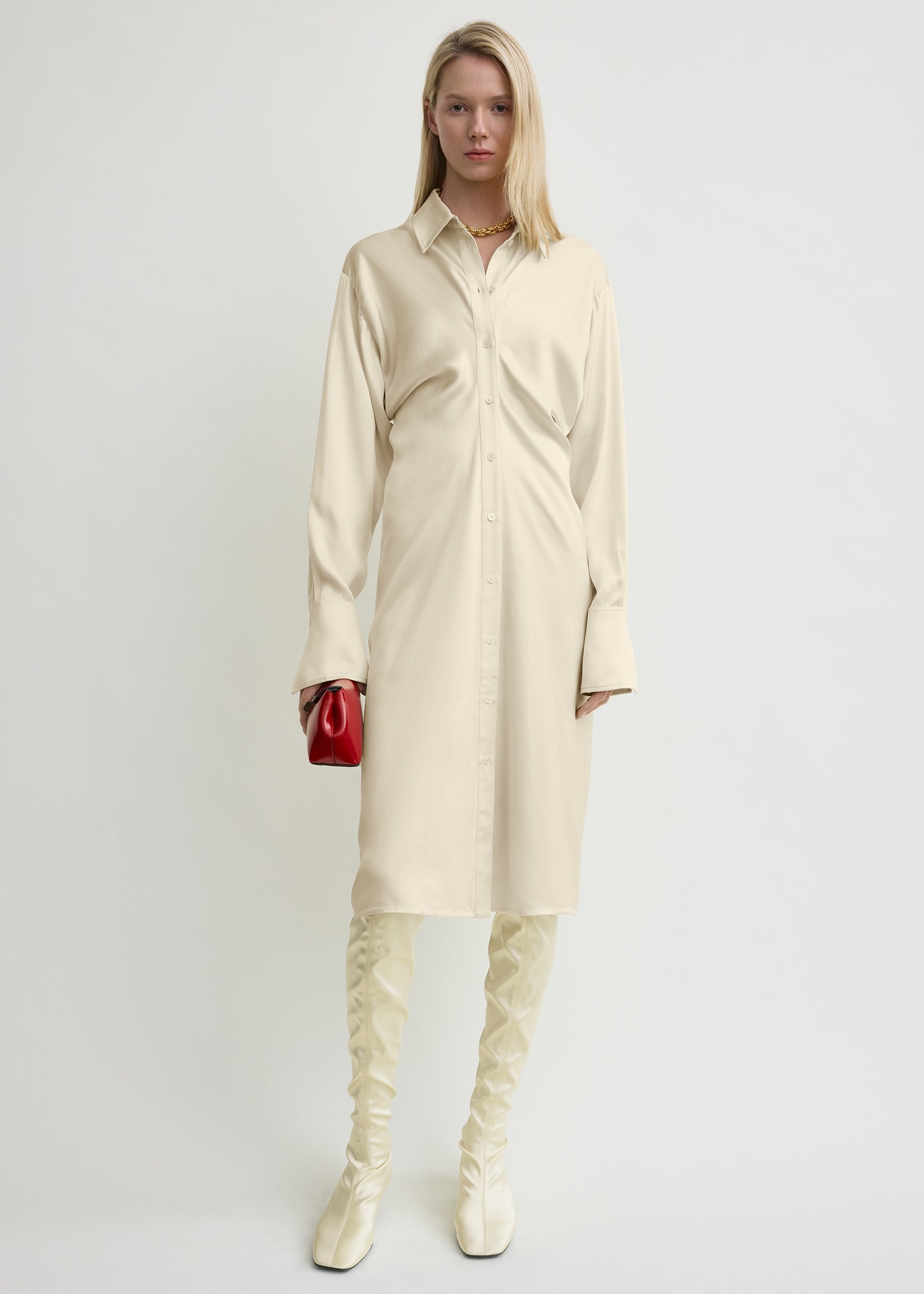 Slouch shirtdress snow