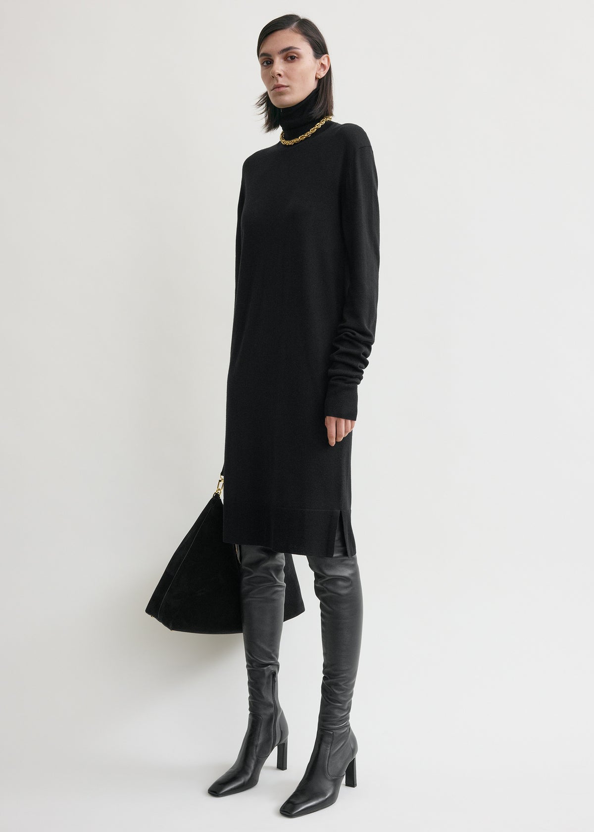TOTEME - Turtleneck dress Black - XXS