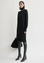 Turtleneck dress black