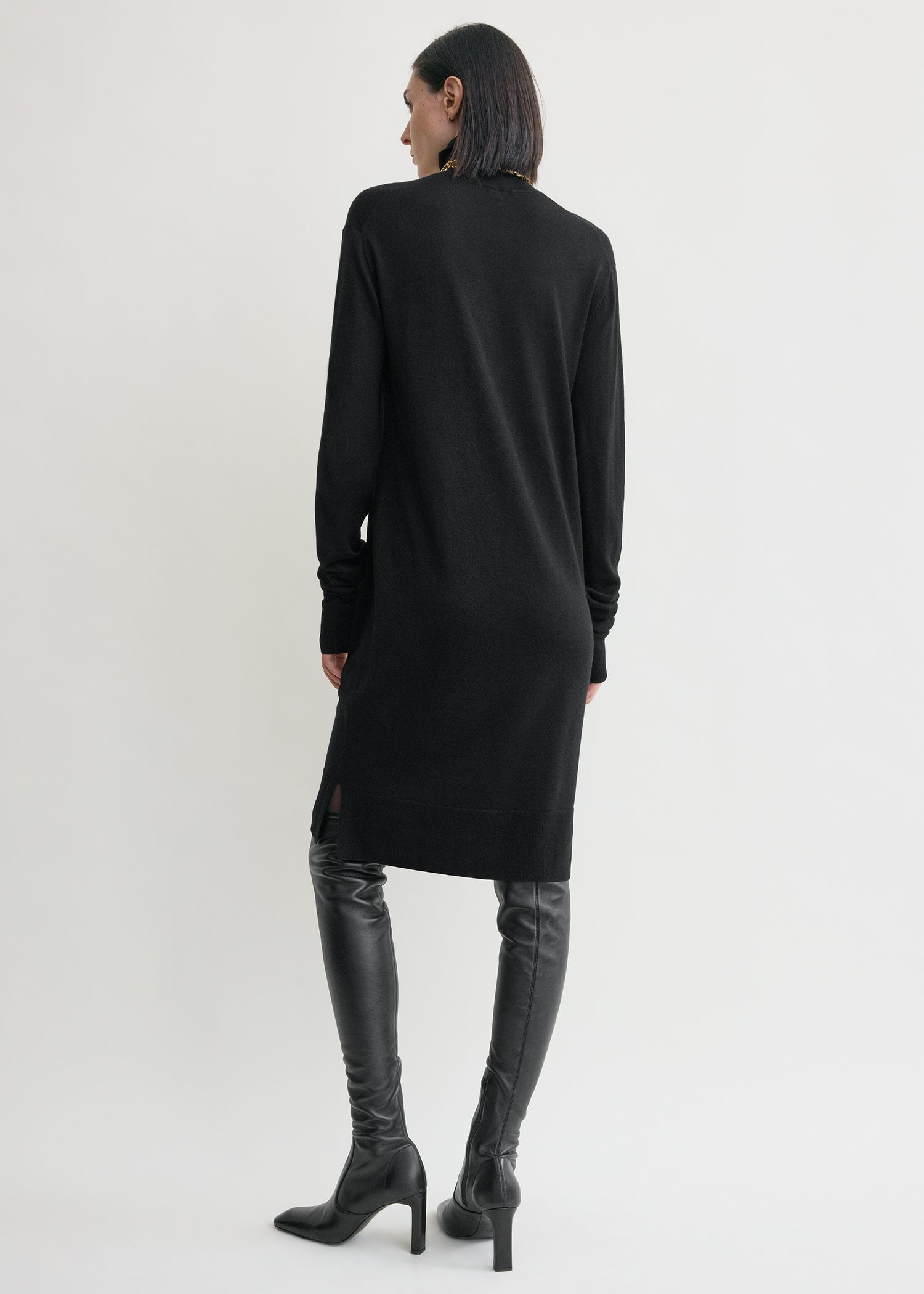 Turtleneck dress black