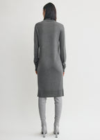 Turtleneck dress mid grey