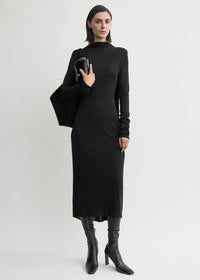 Cocoon cape dress black