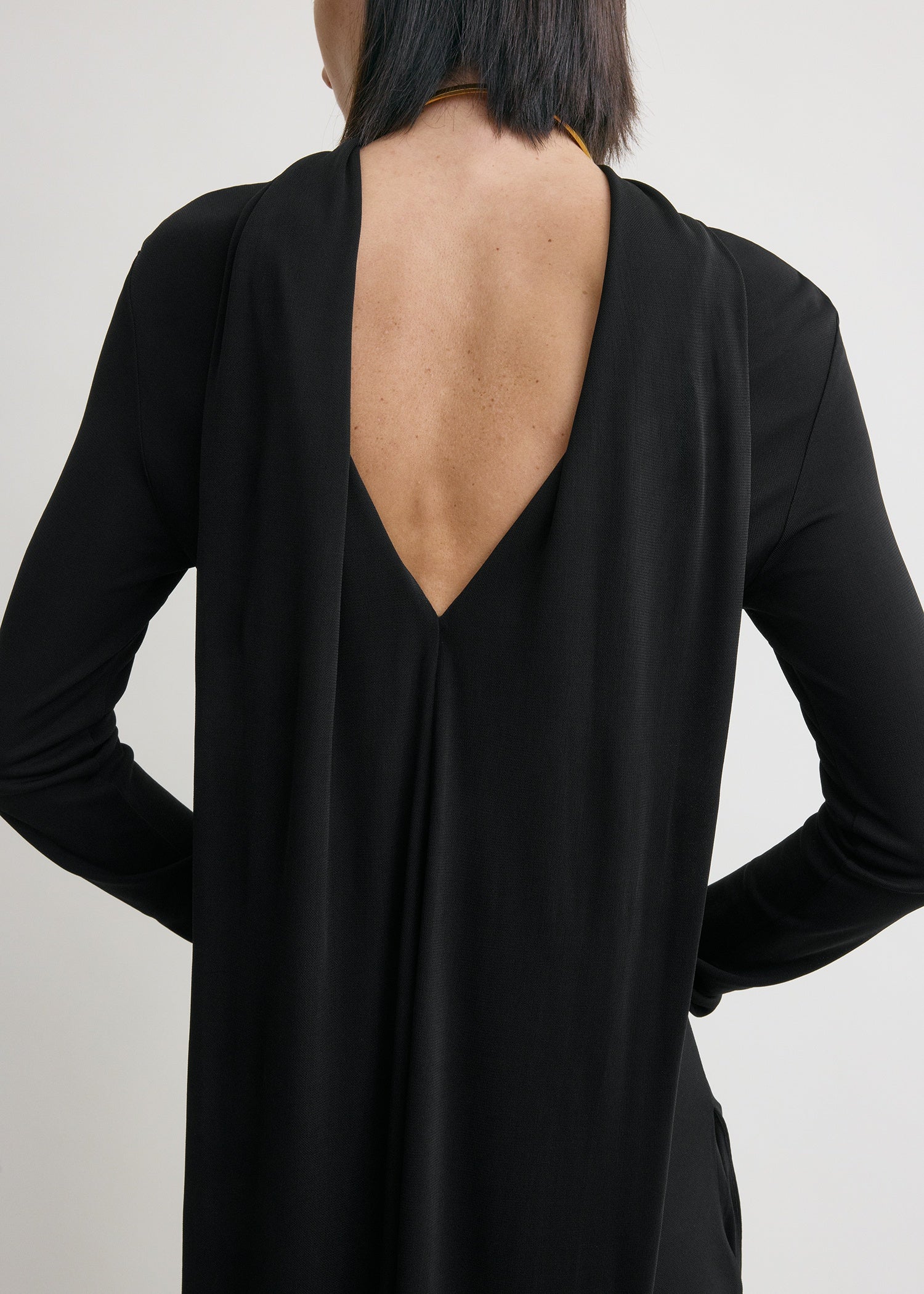 Cocoon cape dress black