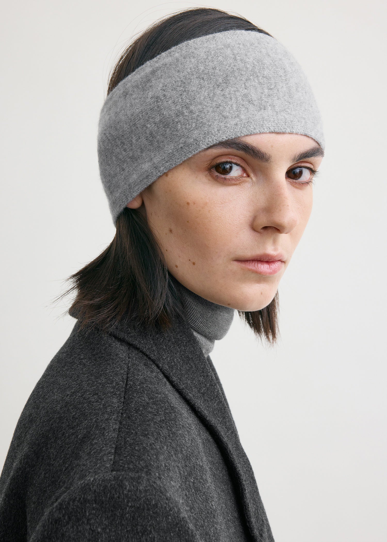 Cashmere headband grey