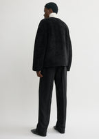 Teddy shearling clasp jacket black