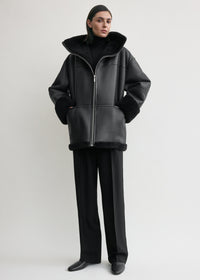 Signature shearling jacket black