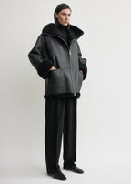 Signature shearling jacket black