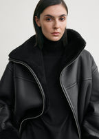 Signature shearling jacket black