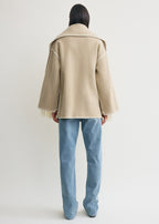 Embroidered scarf jacket harvest