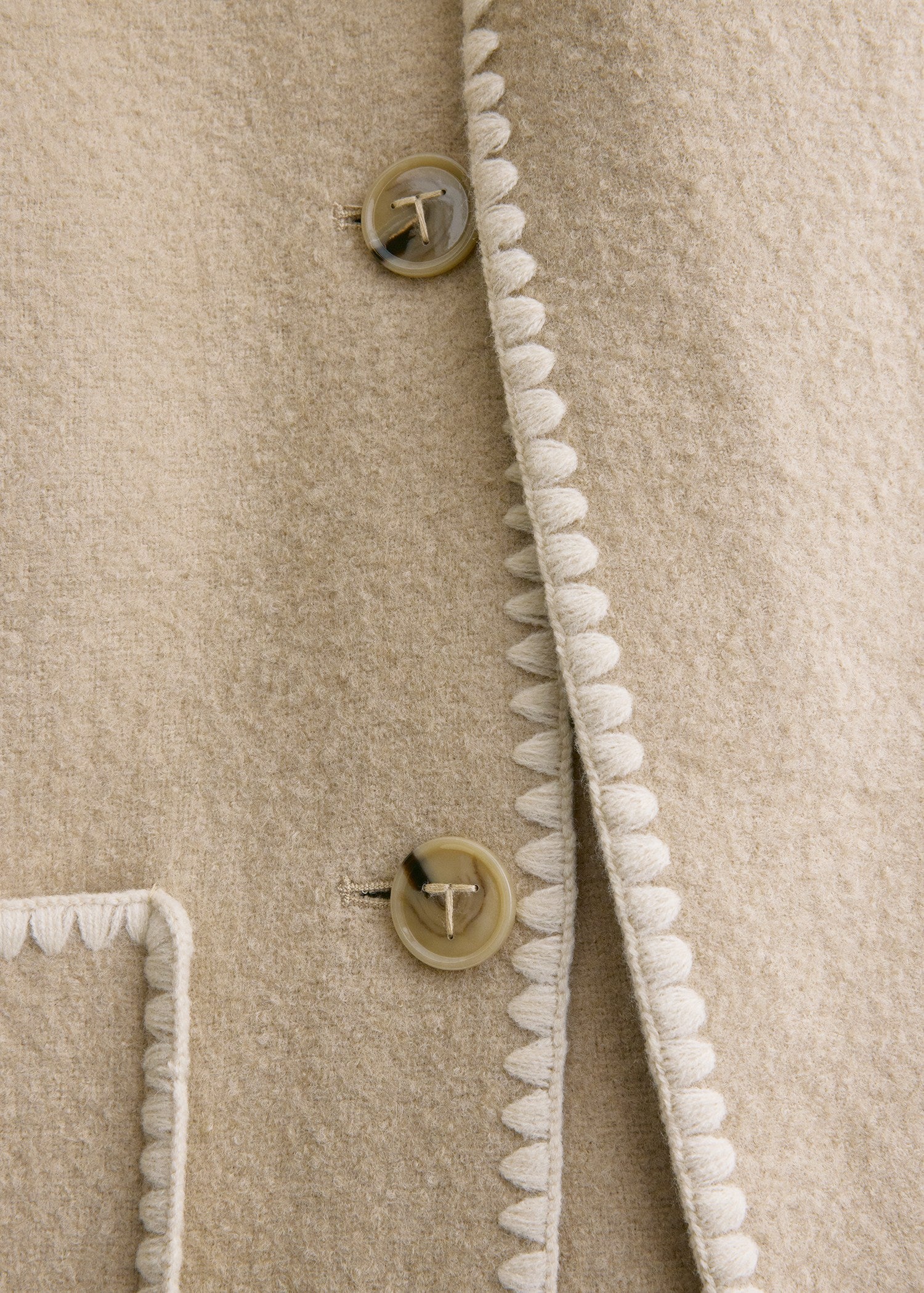 Embroidered scarf jacket harvest