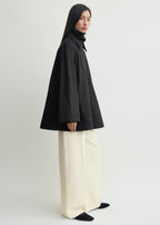 A-line raglan jacket black