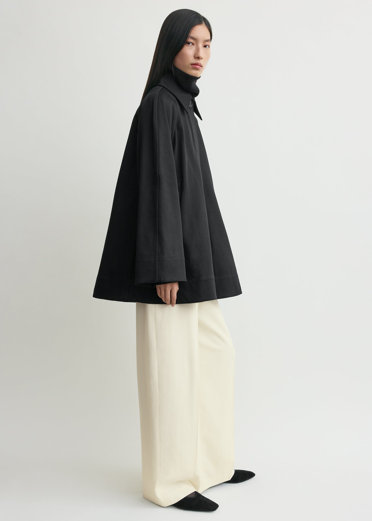 A-line raglan jacket black