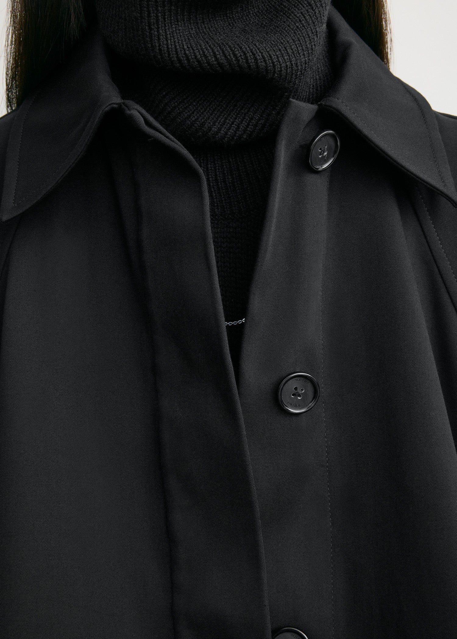 A-line raglan jacket black