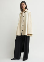 A-line raglan jacket sand