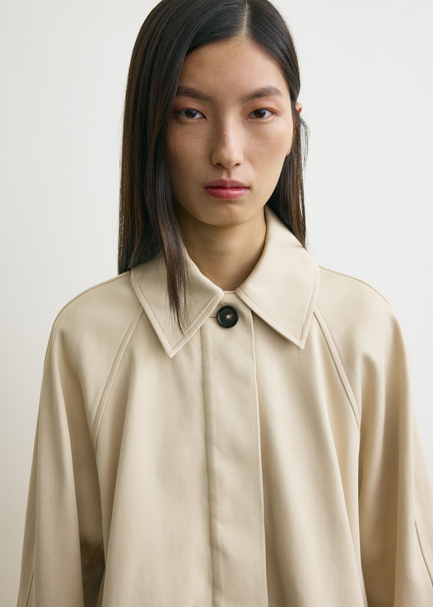 A-line raglan jacket sand