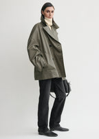 Oversized checked jacket beige/black