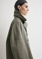Oversized checked jacket beige/black