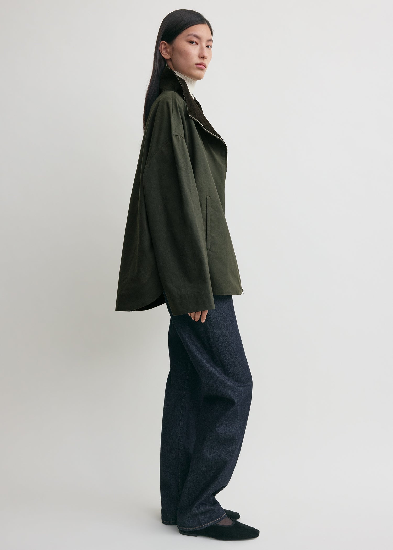 Zipped country jacket forest