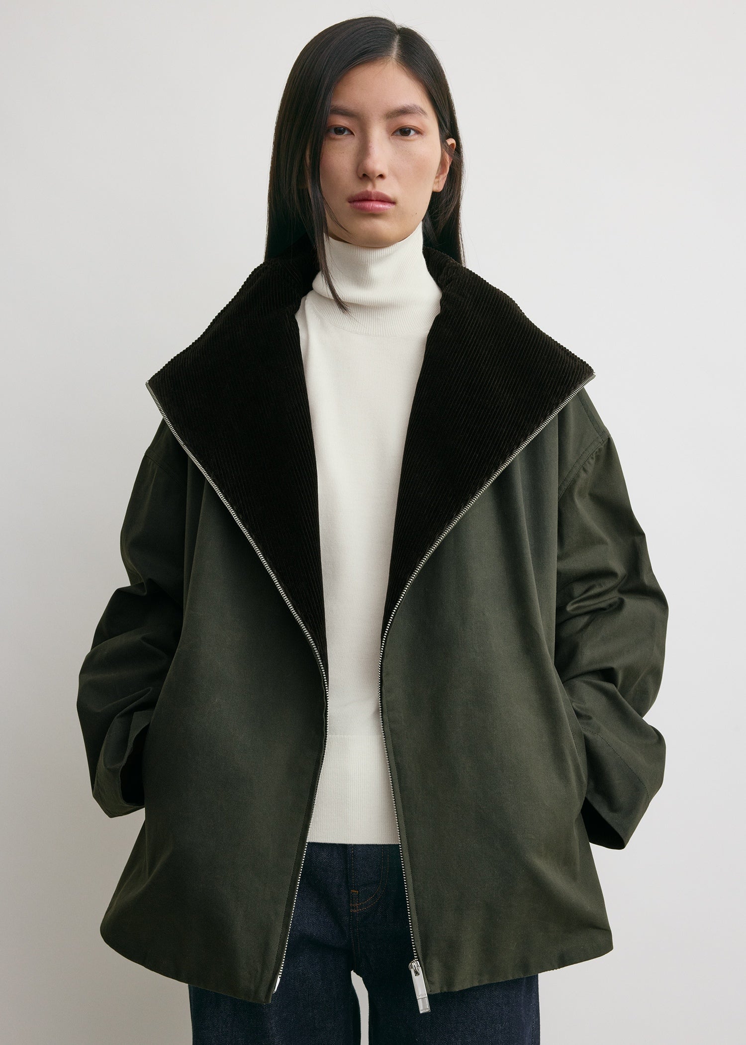 Zipped country jacket forest from Toteme - $890