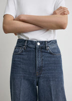 Wide leg denim dark blue