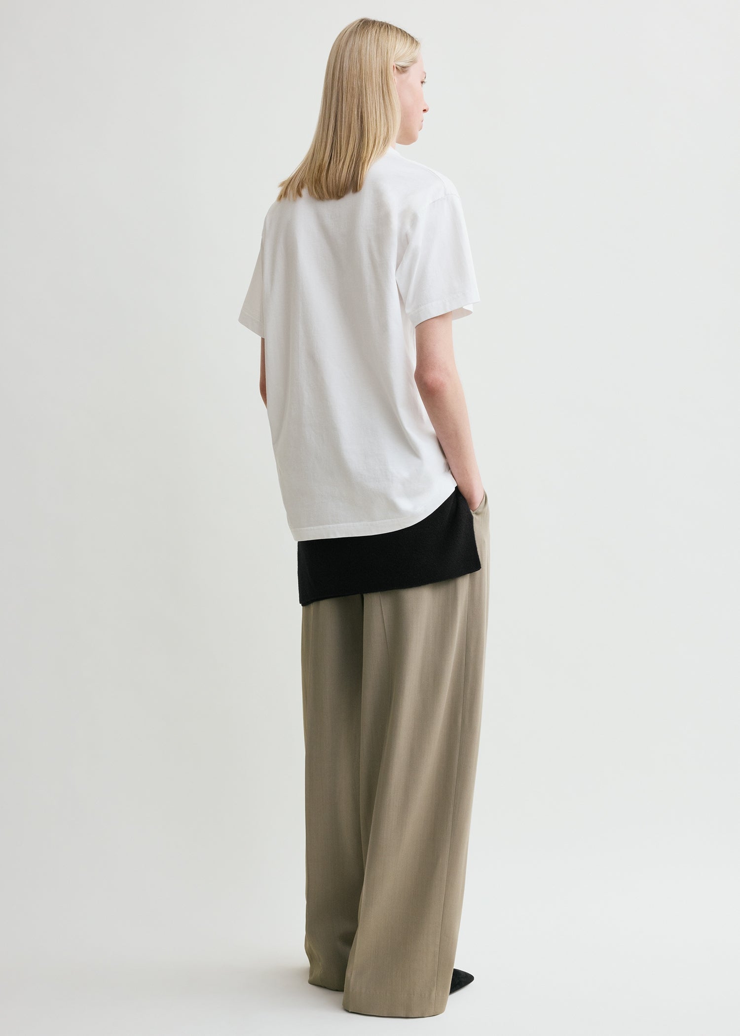 Straight cotton tee off-white