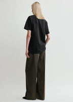 Straight cotton tee black