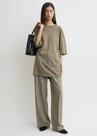 Relaxed tee dress taupe