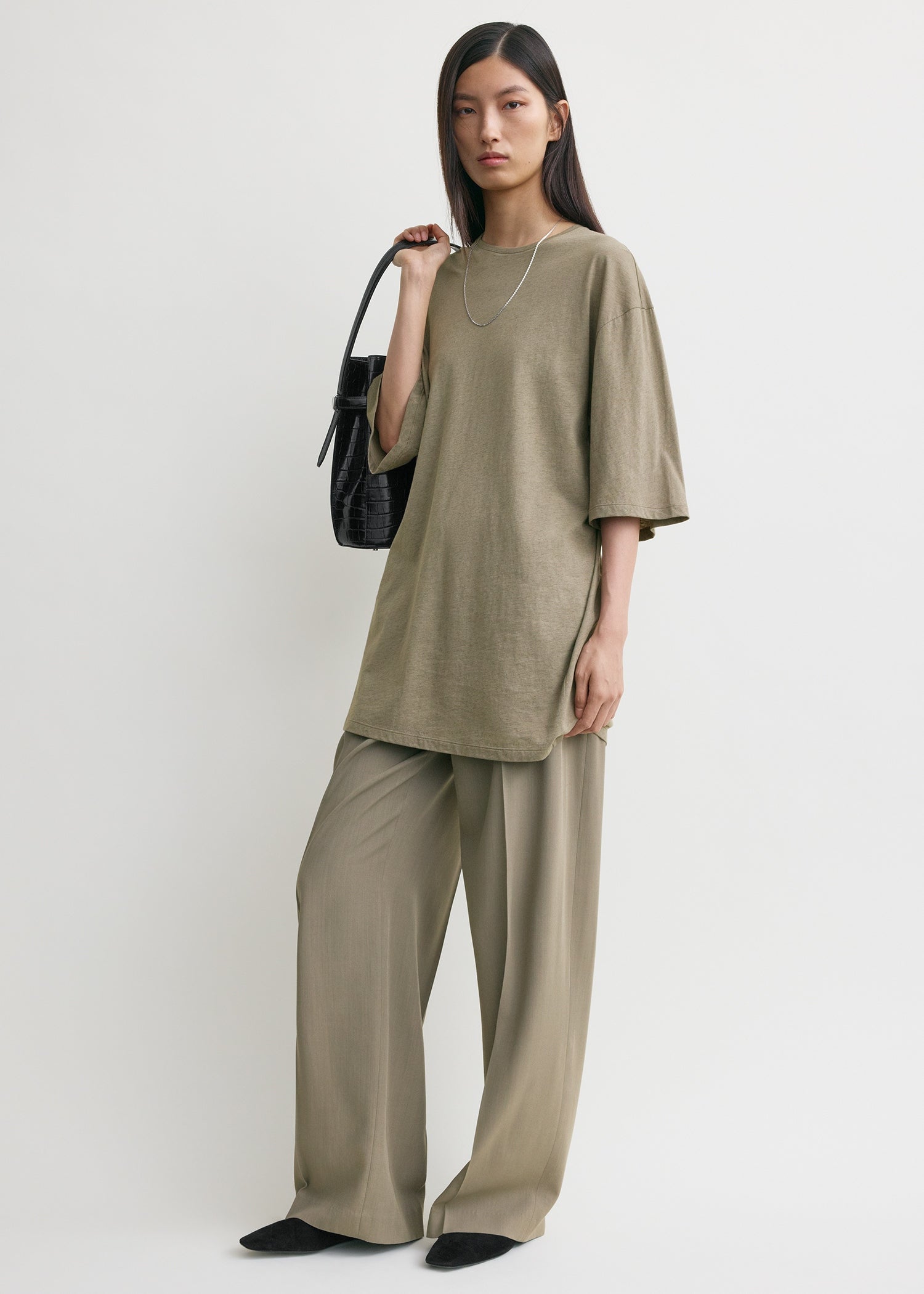 Relaxed tee dress taupe from Toteme - $87