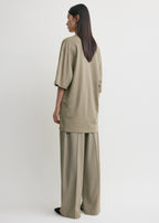 Relaxed tee dress taupe