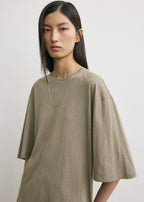 Relaxed tee dress taupe