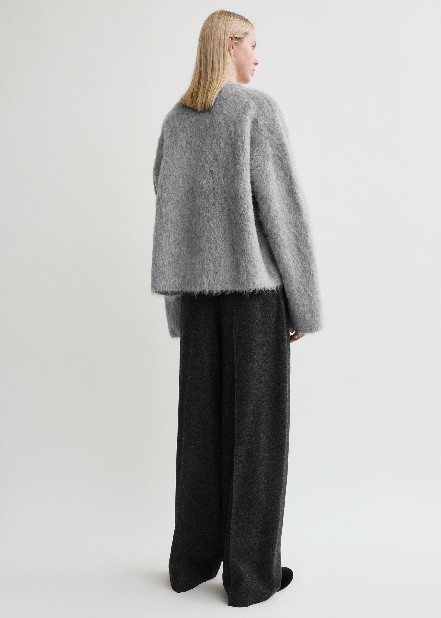 Boxy alpaca knit grey mélange
