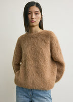 Boxy alpaca knit camel melange