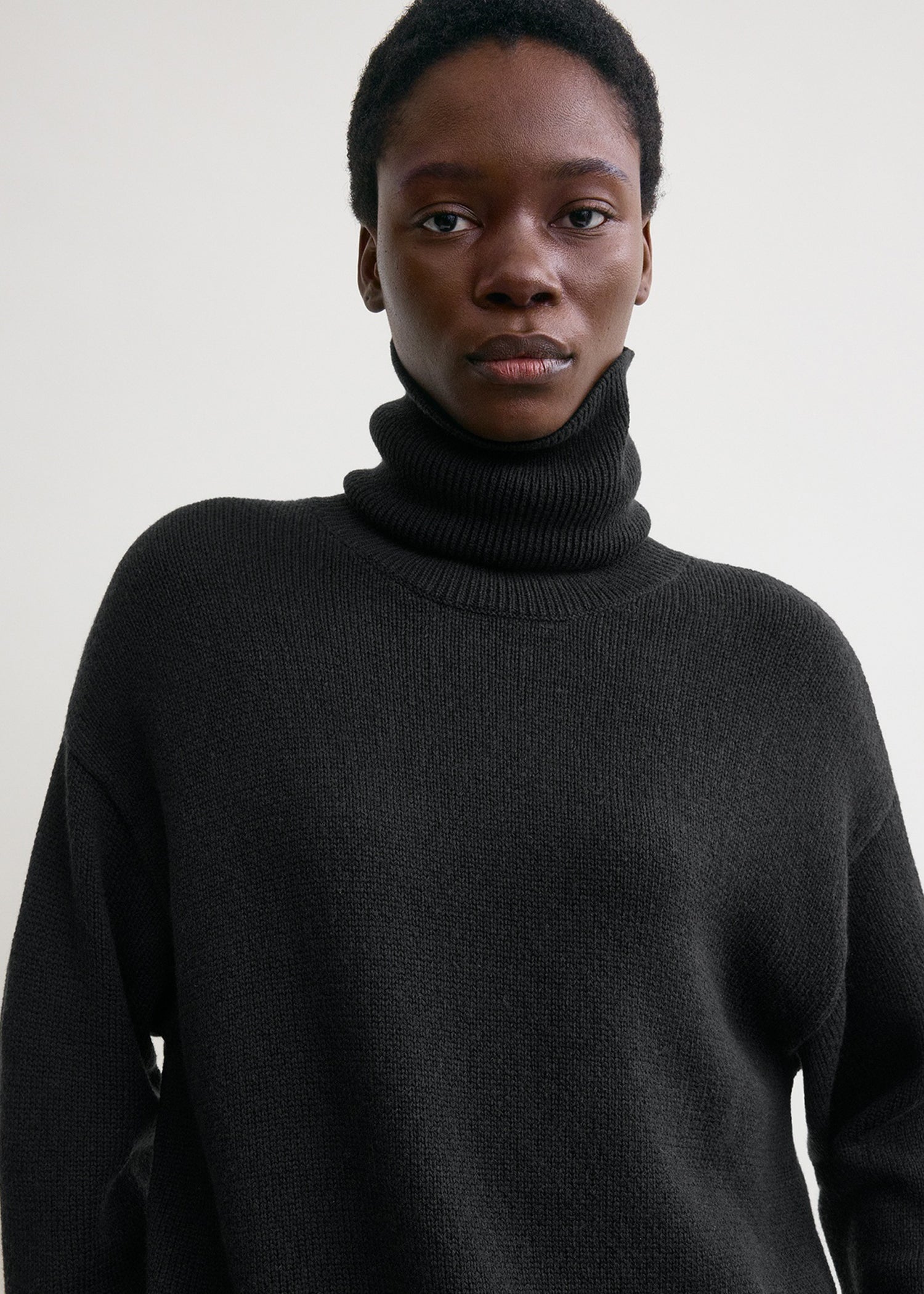 Totême Wool cashmere turtleneck black TOTEME Wool-blend turtleneck sweater | NET-A-PORTER