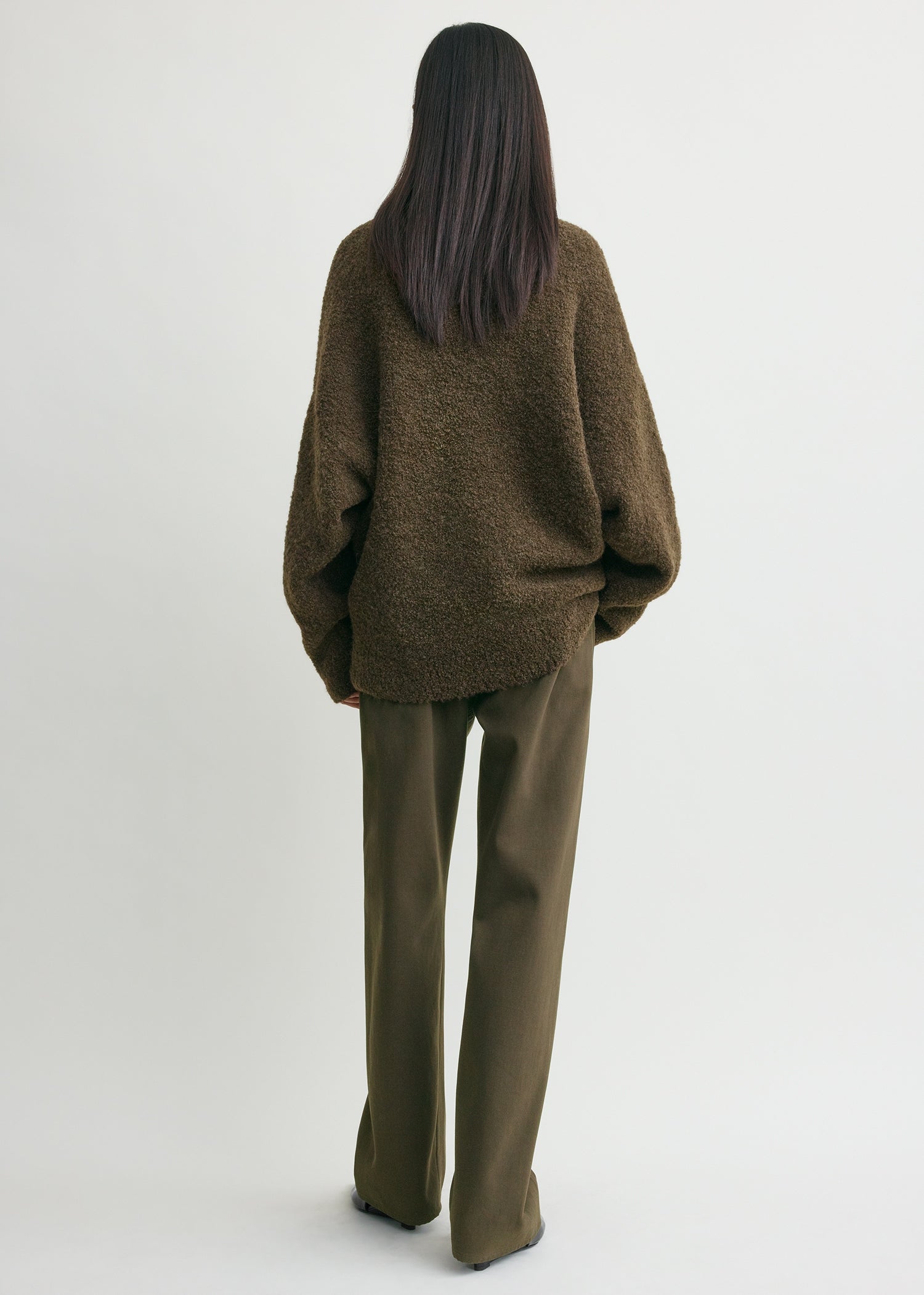 Bouclé turtleneck pepper