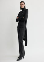 Double-sleeve turtleneck black