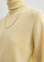 Double-sleeve turtleneck champagne