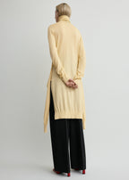 Double-sleeve turtleneck champagne