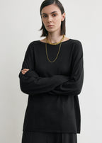 Longline knit black