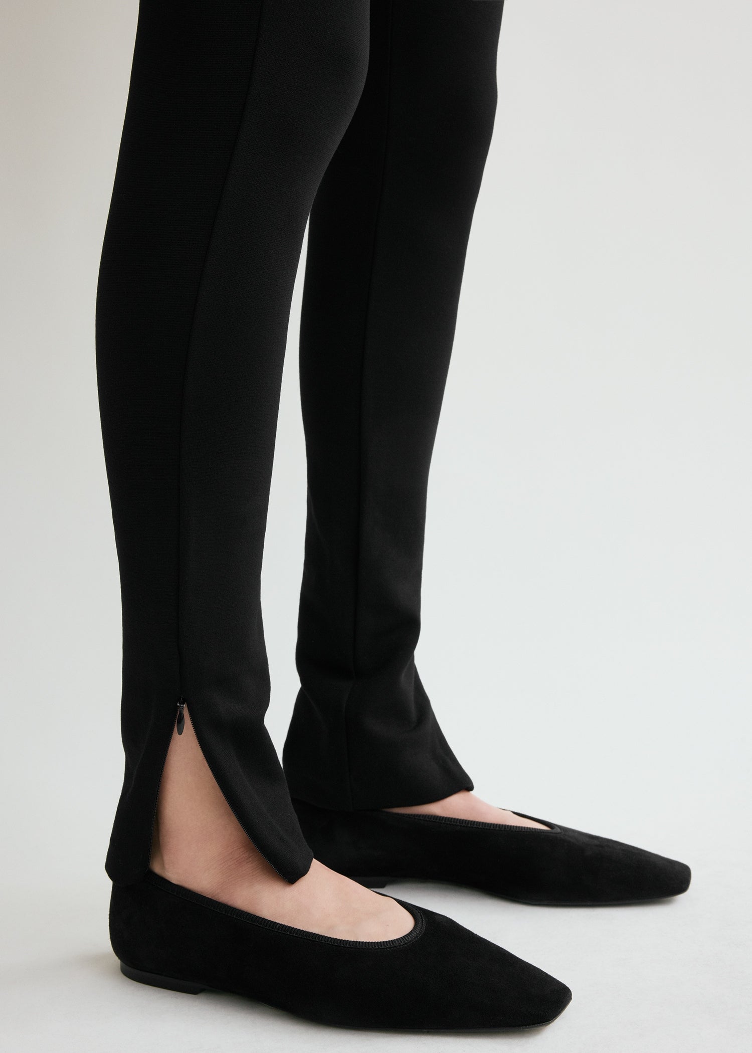 Zip leggings black