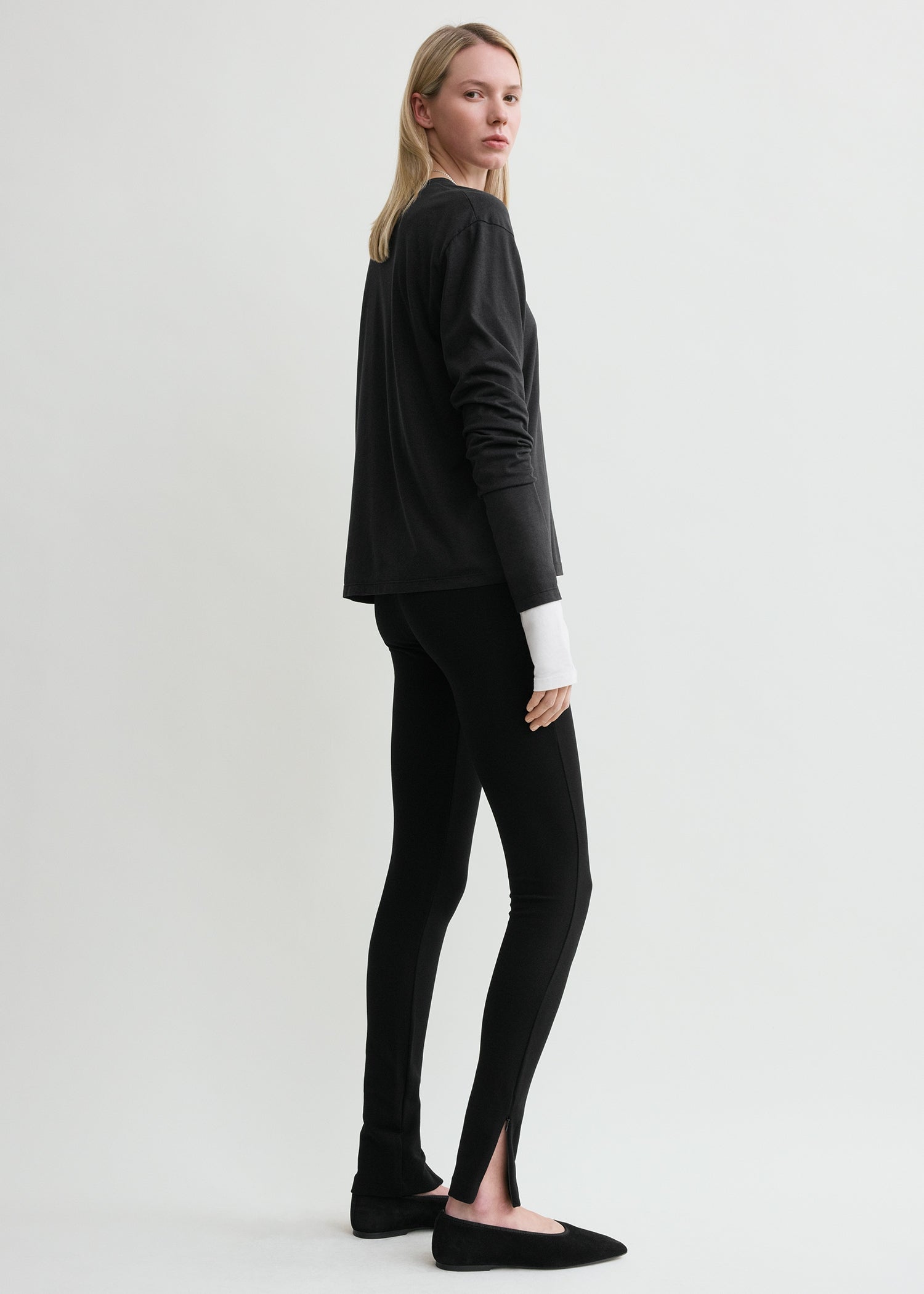 Zip leggings black