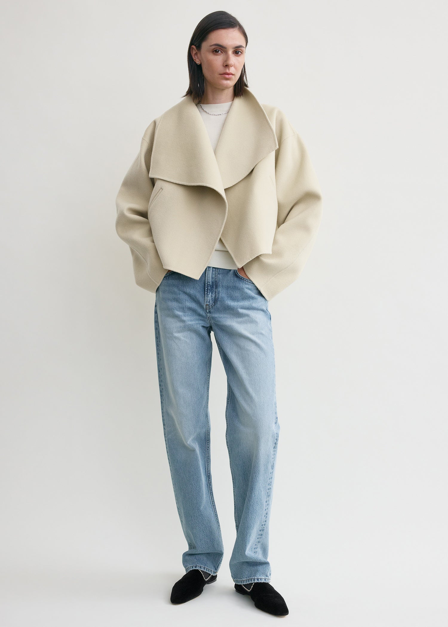 Signature doublé jacket peanut – TOTEME