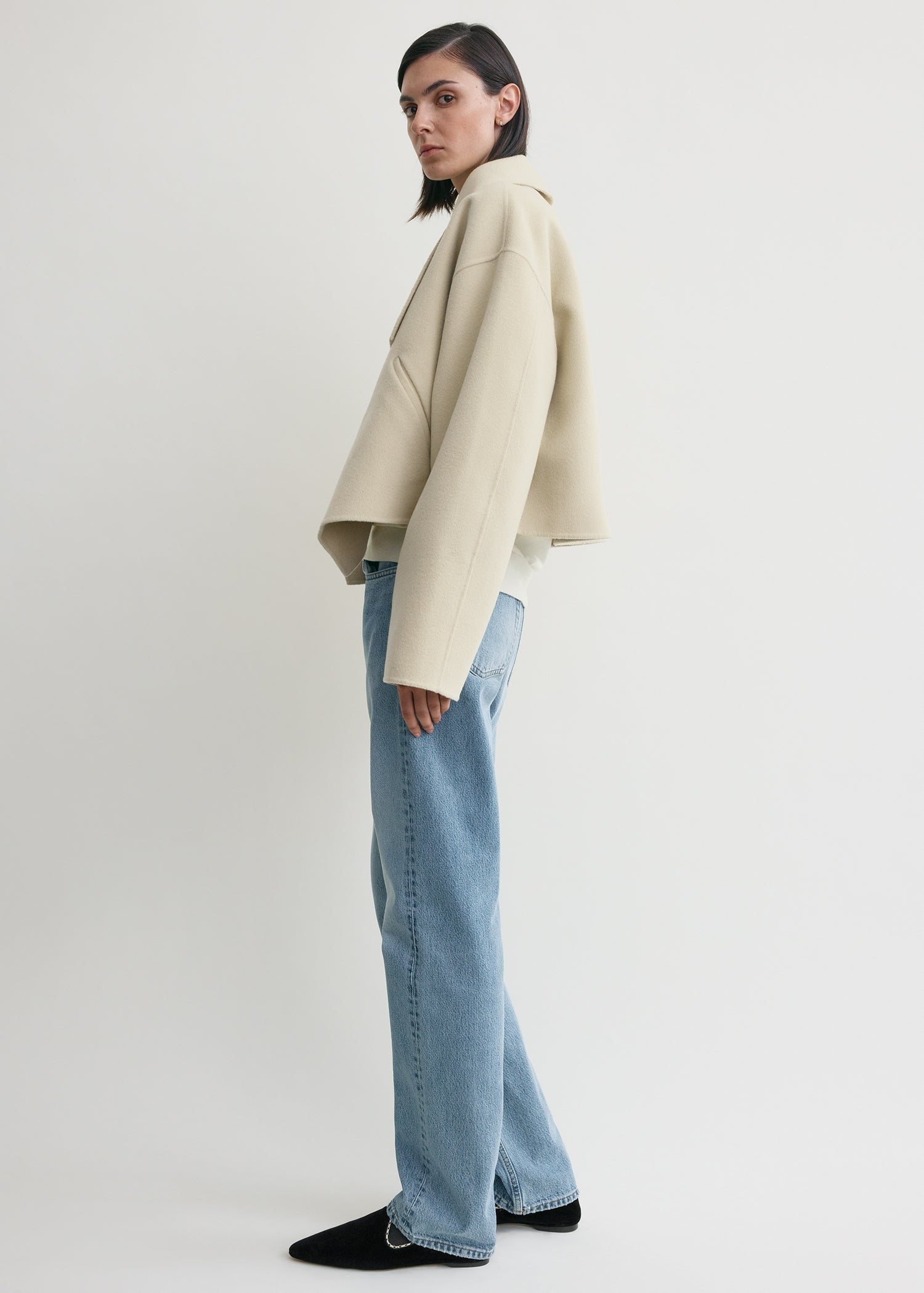 Signature doublé jacket peanut – TOTEME