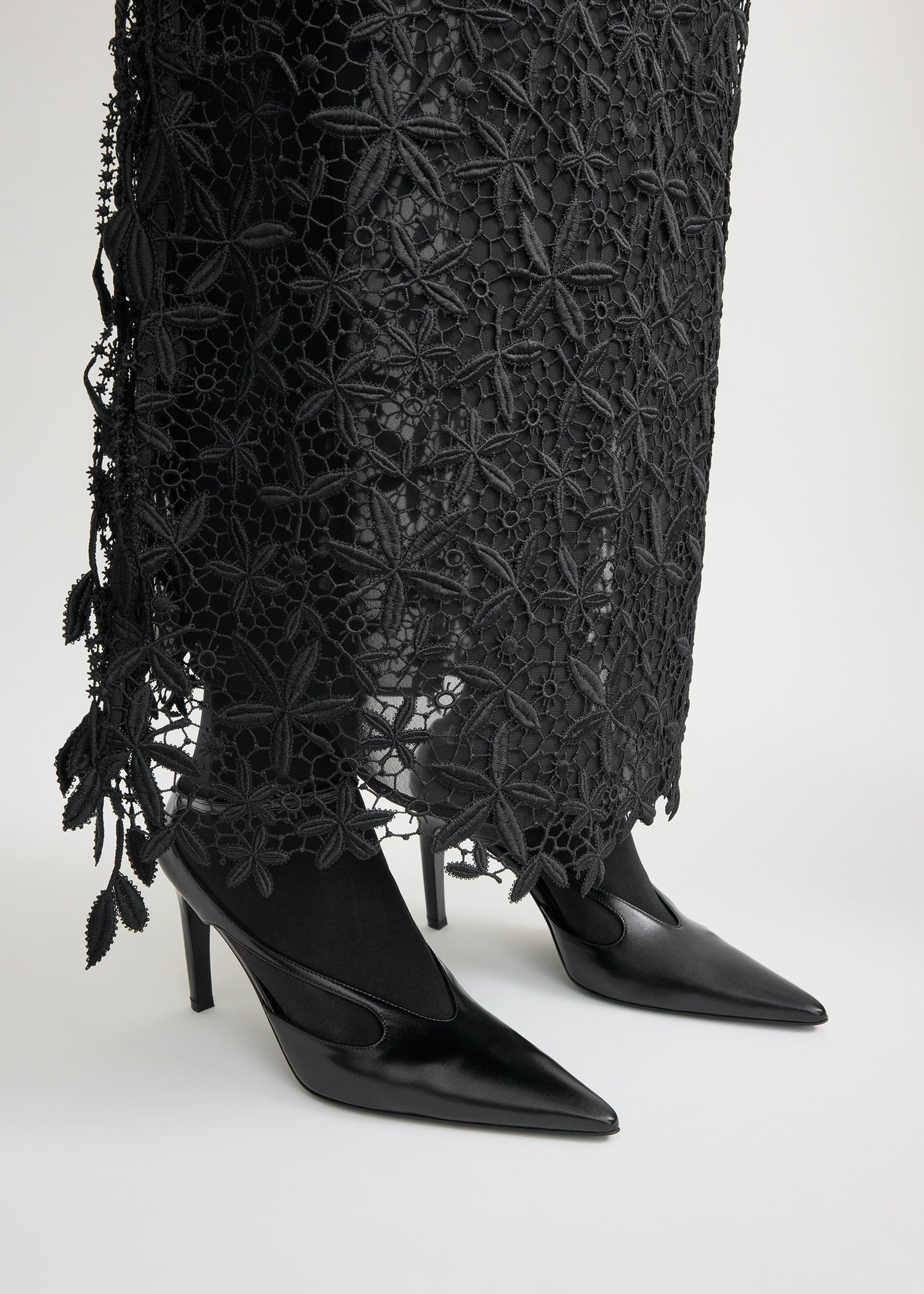 Leather stiletto pumps black – TOTEME