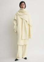 Monogram twill scarf off-white