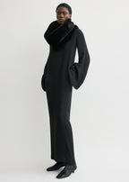 Plush shearling muff black