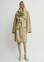 Plush shearling muff rye