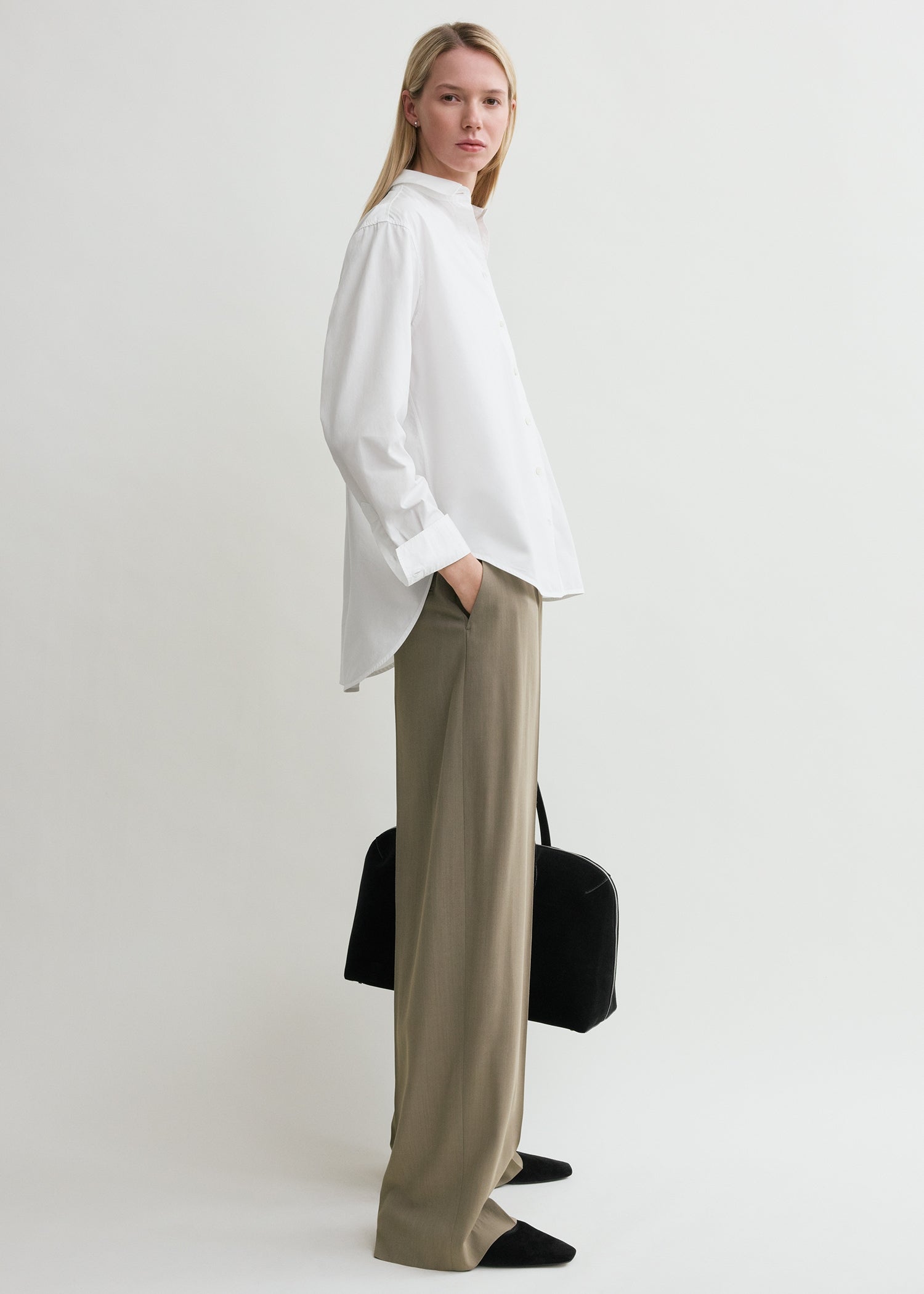 Signature cotton shirt white – TOTEME