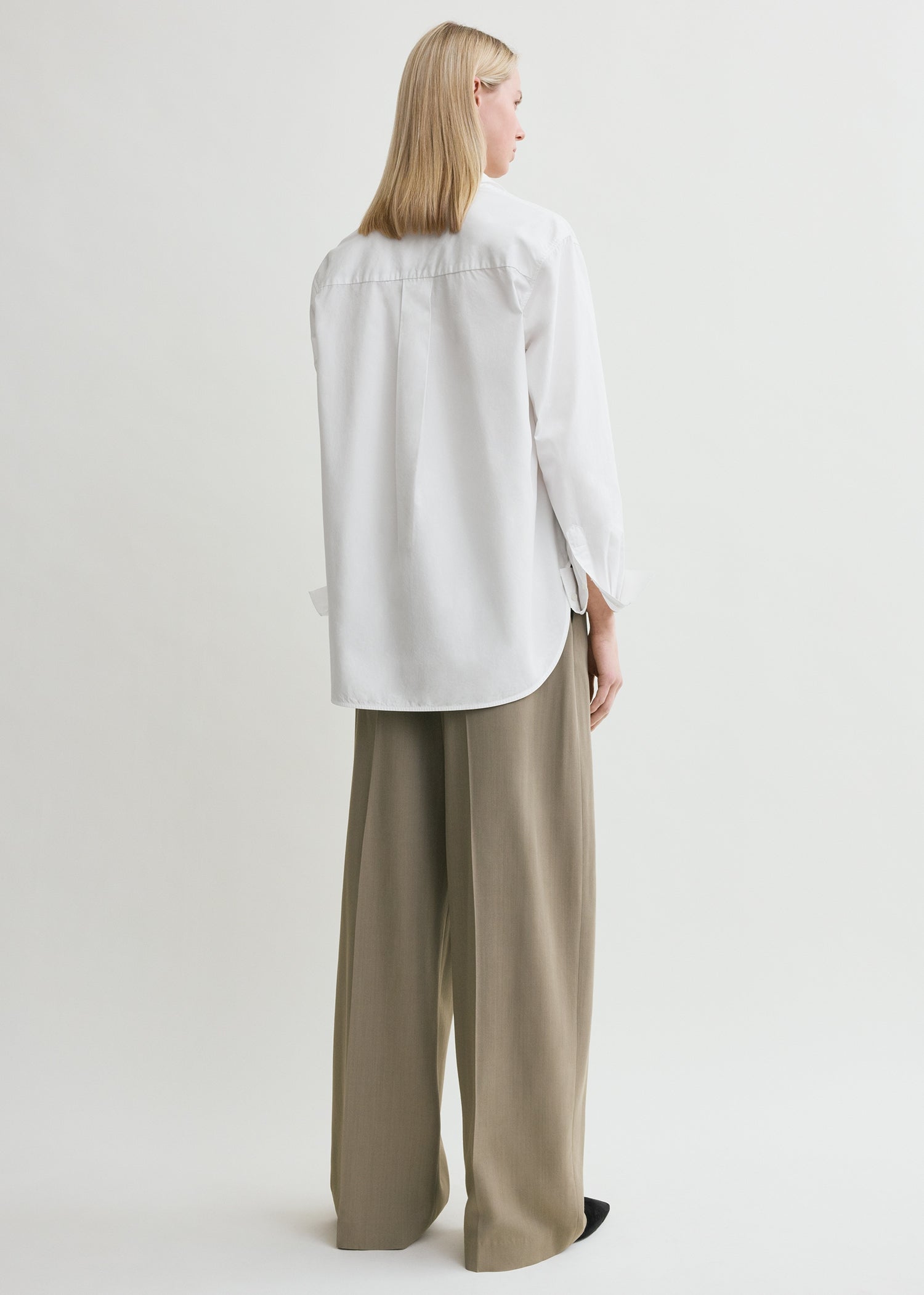 Signature cotton shirt white