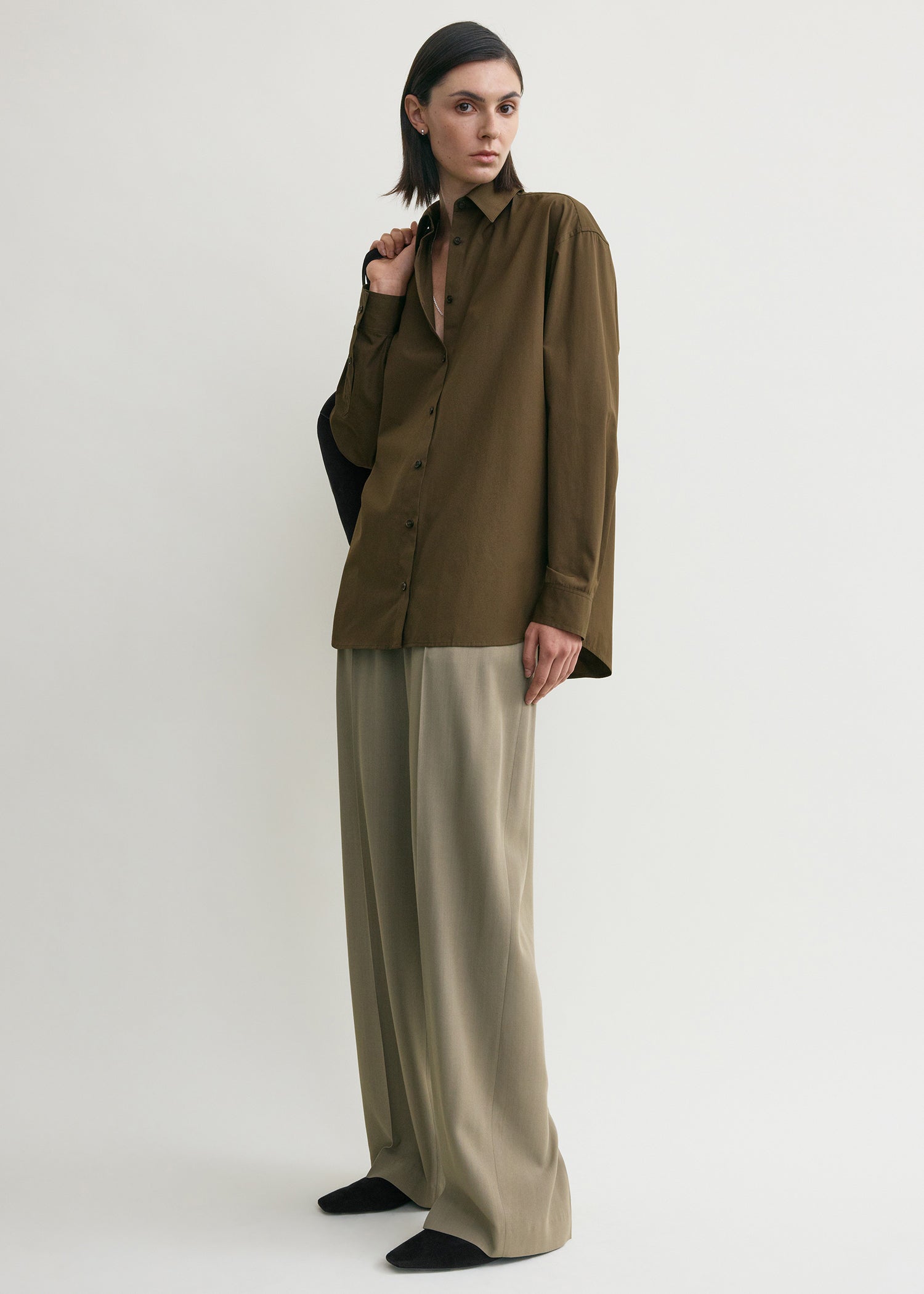 Classic poplin shirt pepper